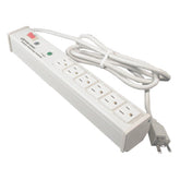 Legrand - Wiremold M6BZ 20V/15A, 6 Outlets, Lighted Switch, 6' cord, Computer Grade Surge Protector